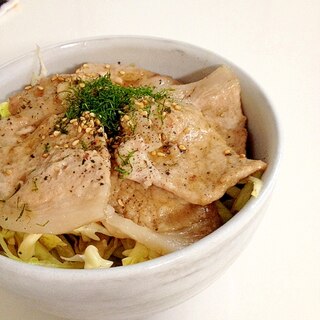 豚肉のペッパー照り焼き丼